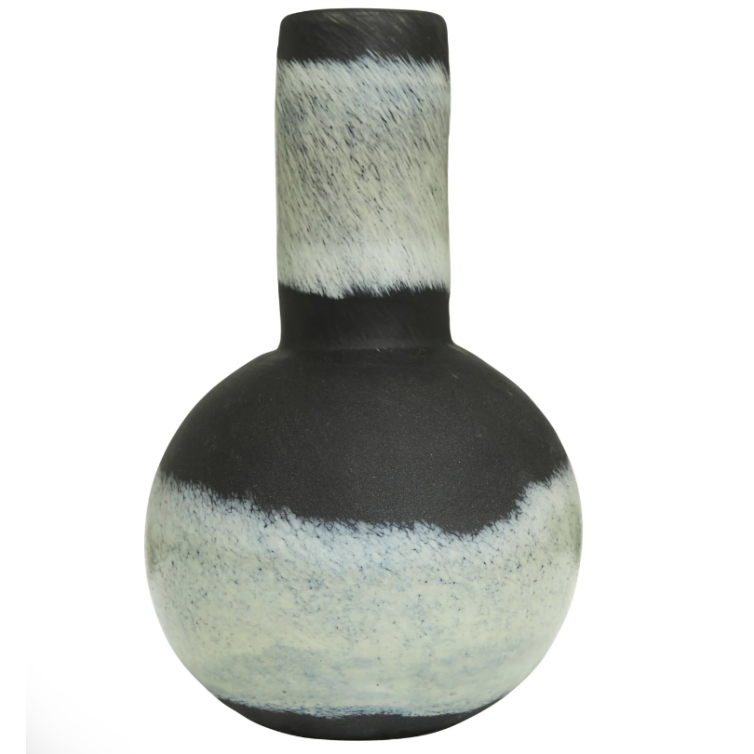 Jakobsdals "Ombre" vase - black and grey