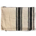 Moroccan hand-woven wool cushion cover 60x40cm, brown and off-white