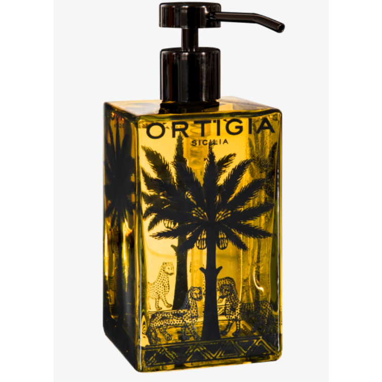 Ortigia Sicilia Ambra Nera Liquid Soap Glass - Yellow