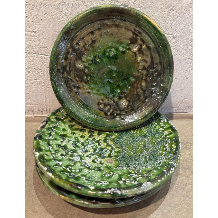 Tamegroute Green Pedestal Plate