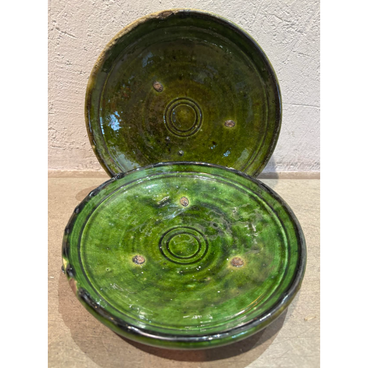 Tamegroute Green Pedestal Plate