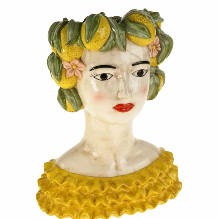 Lady Lemon decorative vase - Sicilian female bust