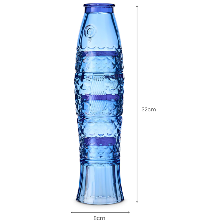 Fish Stacking Glass - Set of 4 250ml (Blue)