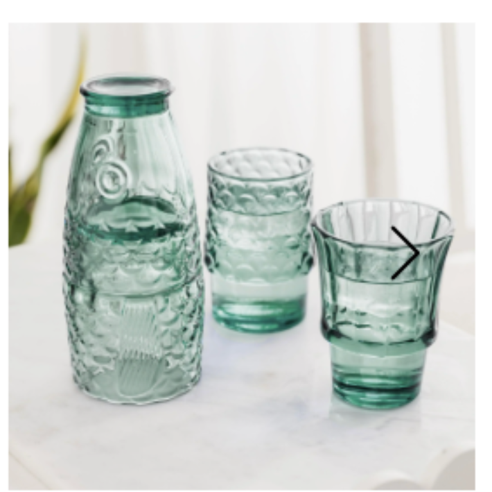 Fish Stacking Glass - Set of 4 250ml (Green)