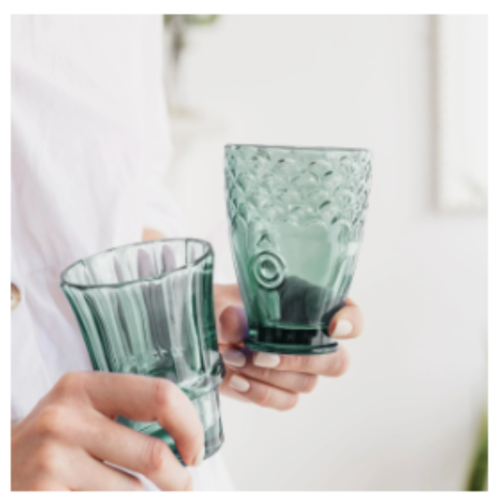 Fish Stacking Glass - Set of 4 250ml (Green)