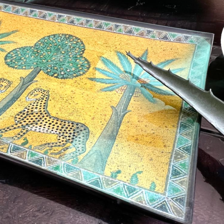 Ortigia Sicilia Zagara Glass Plate Large