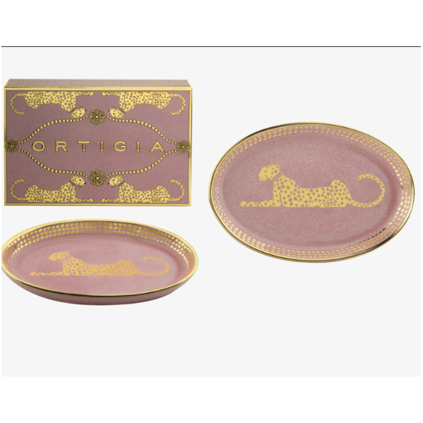 Ortigia Sicila  Spotty Oval Dish (Pink)