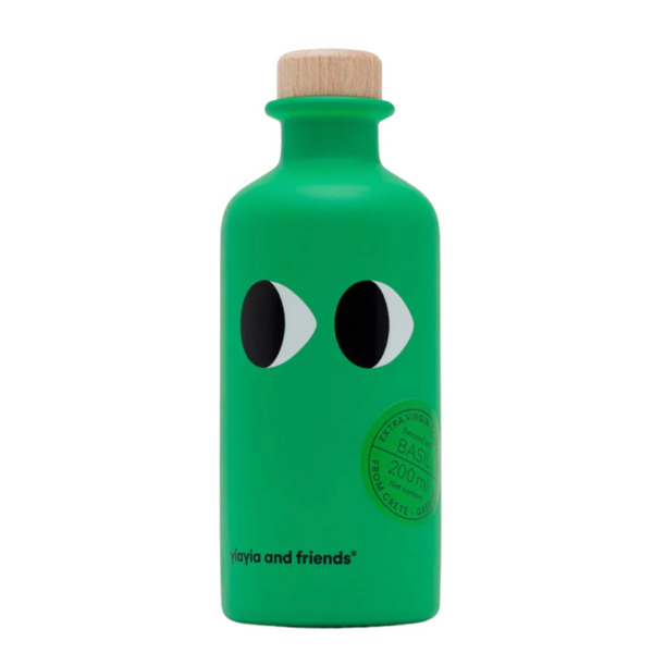 Basil-infused extra virgin olive oil