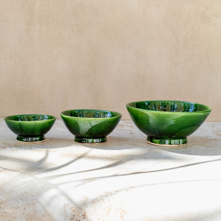 Tazekka Görn Moroccan Ceramic Bowl - tre storlekar