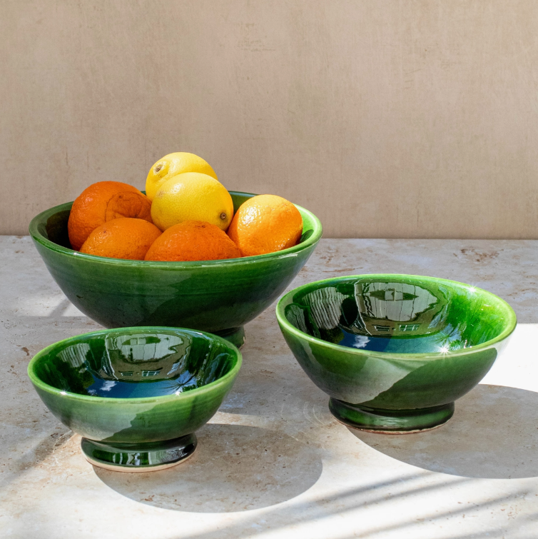Tazekka Görn Moroccan Ceramic Bowl - tre storlekar