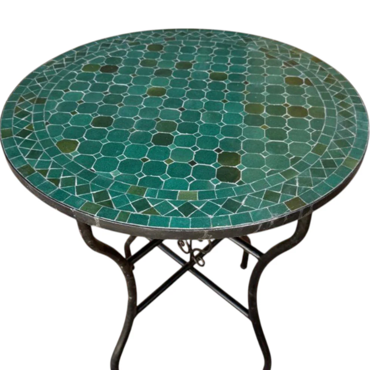 Moroccan Mosaic Table ‘Green’ 70cm