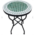 Moroccan Mosaic Table ‘Green/White’ 80cm