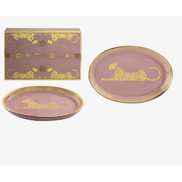 Ortigia Sicila  Spotty Oval Dish (Pink)