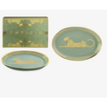 Ortigia Sicilia Spotty Oval Dish (Green)