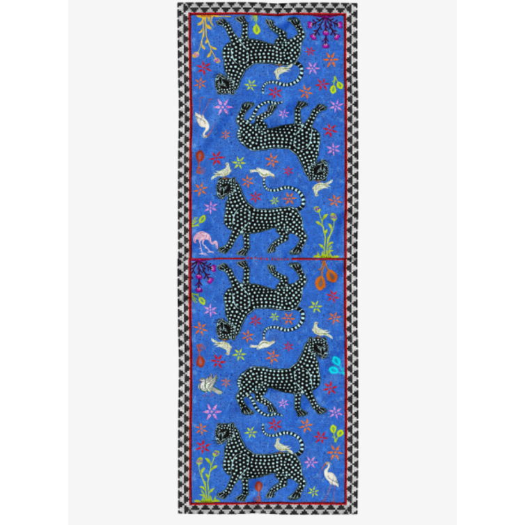 Ocelot Sciarpa Misto Cashmere Blu Negativo 200x70cm