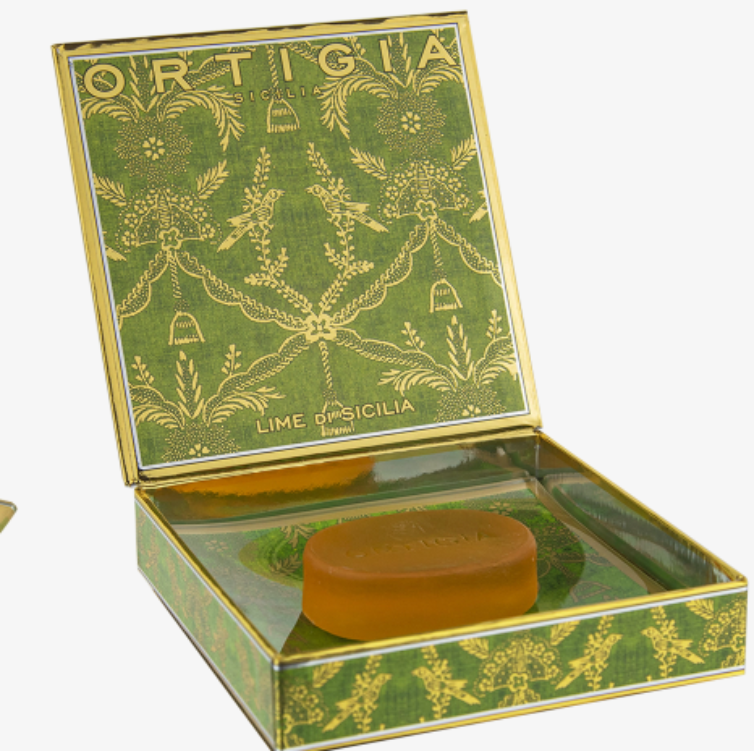 Ortigia Sicilia Lime Di Sicilia Glass Plate & Soap
