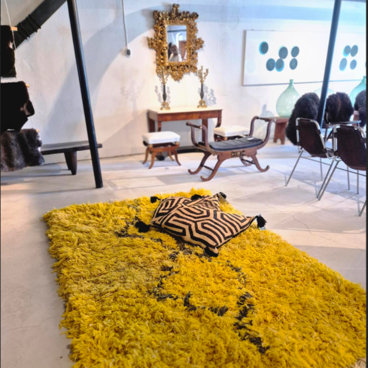 Yellow Moroccan - Mid Atlas hand-knotted moroccan rug wool