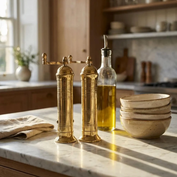 Atlas Salt and Pepper Mill - Brass