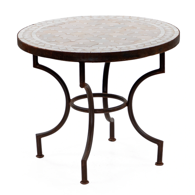 Moroccan Mosaic Table ‘Beige/white’