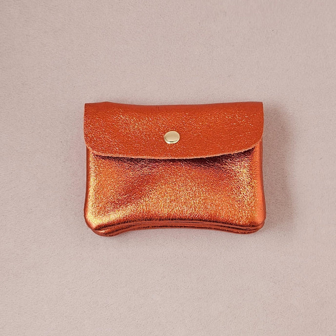 Tuscan Leather Metallic Small Purse – Made In Italy