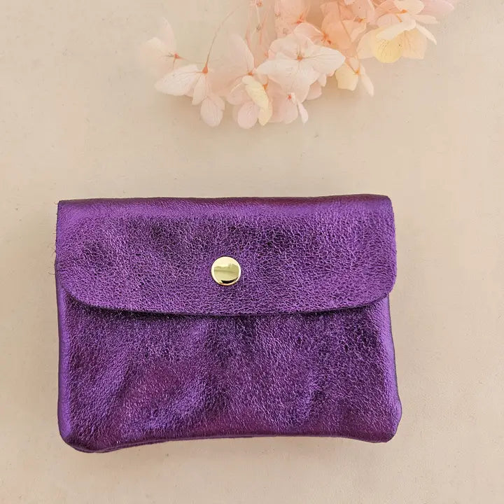 Tuscan Leather Metallic Small Purse – Made In Italy