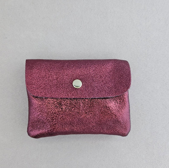 Tuscan Leather Metallic Small Purse – Made In Italy