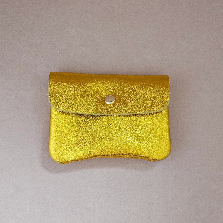 Tuscan Leather Metallic Small Purse – Made In Italy