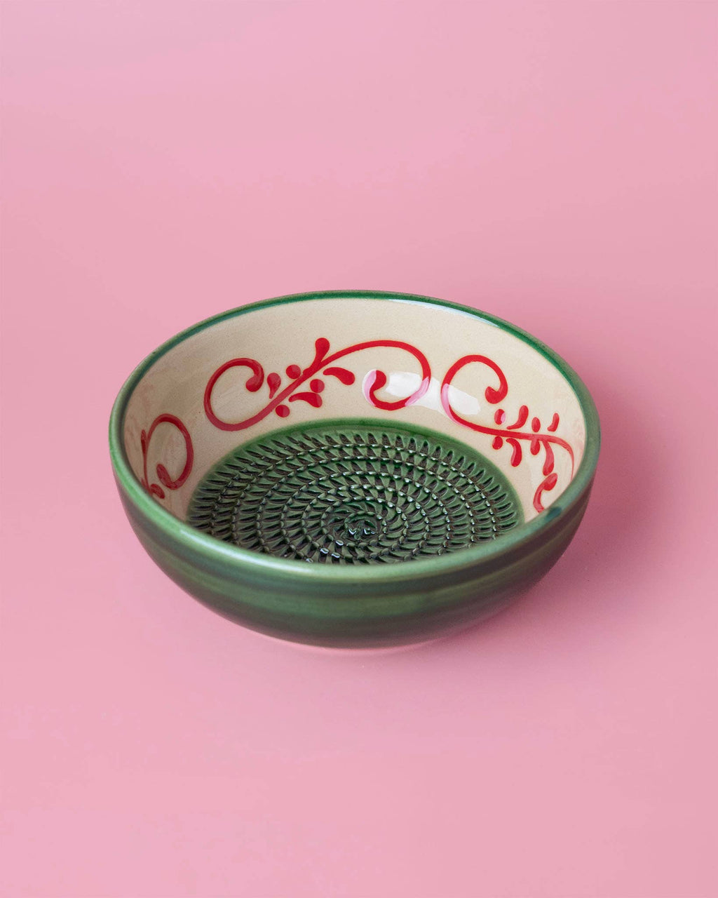 Garlic Grater Plate - Medium Ceramic Traditional - Alhambra