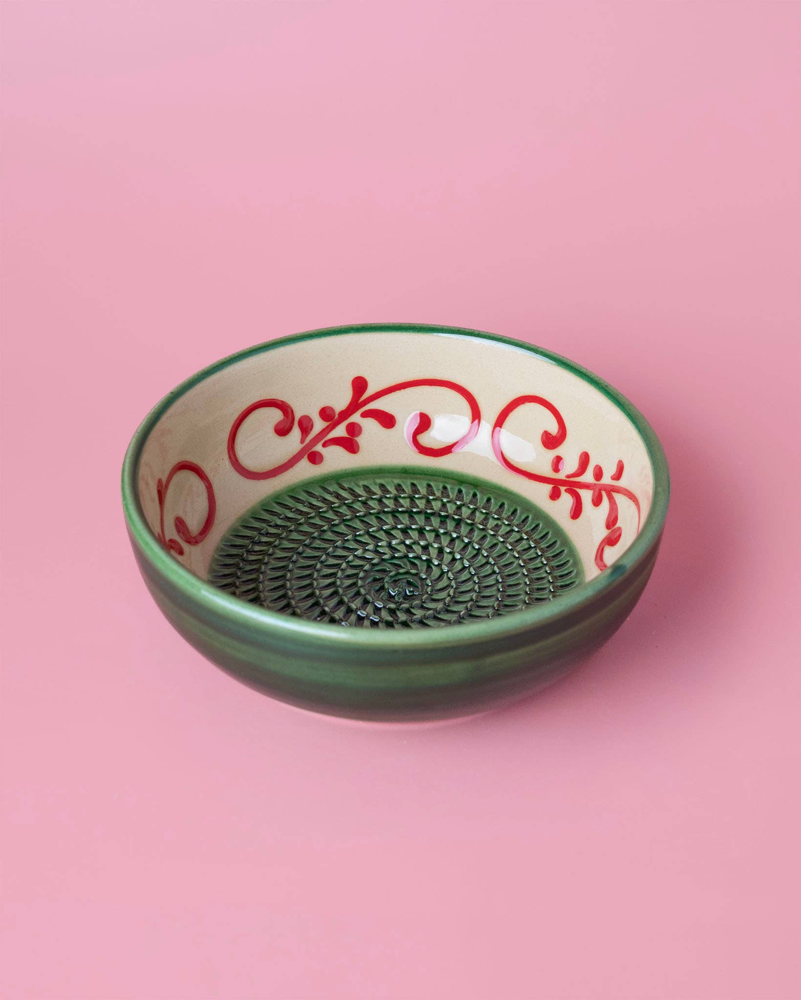 Garlic Grater Plate - Medium Ceramic Traditional - Alhambra