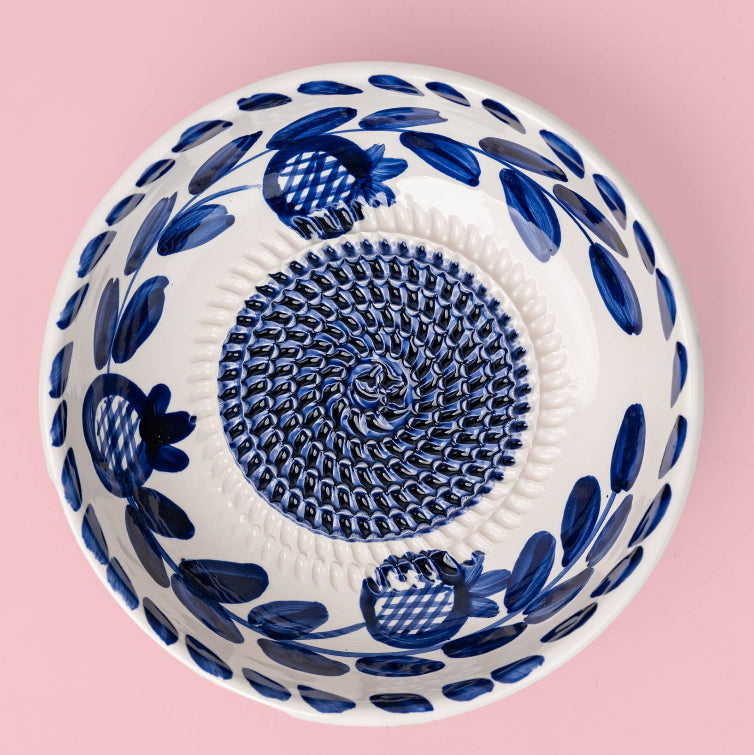 Ceramic Garlic Grater Plate - Medium Mediterranean - Nerja (Leverans V.45)
