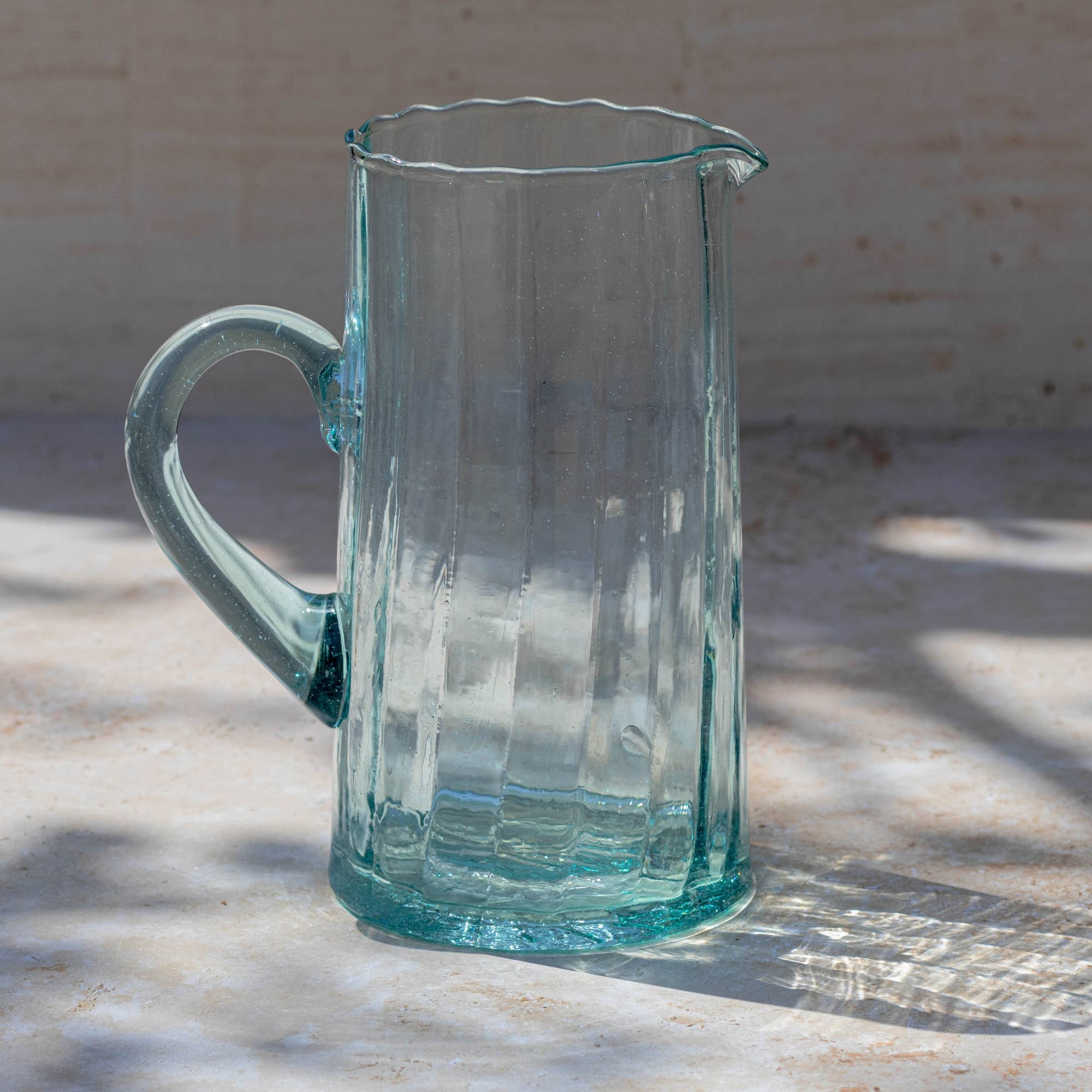 Handmade Moroccan Beldi Water Jug - Clear