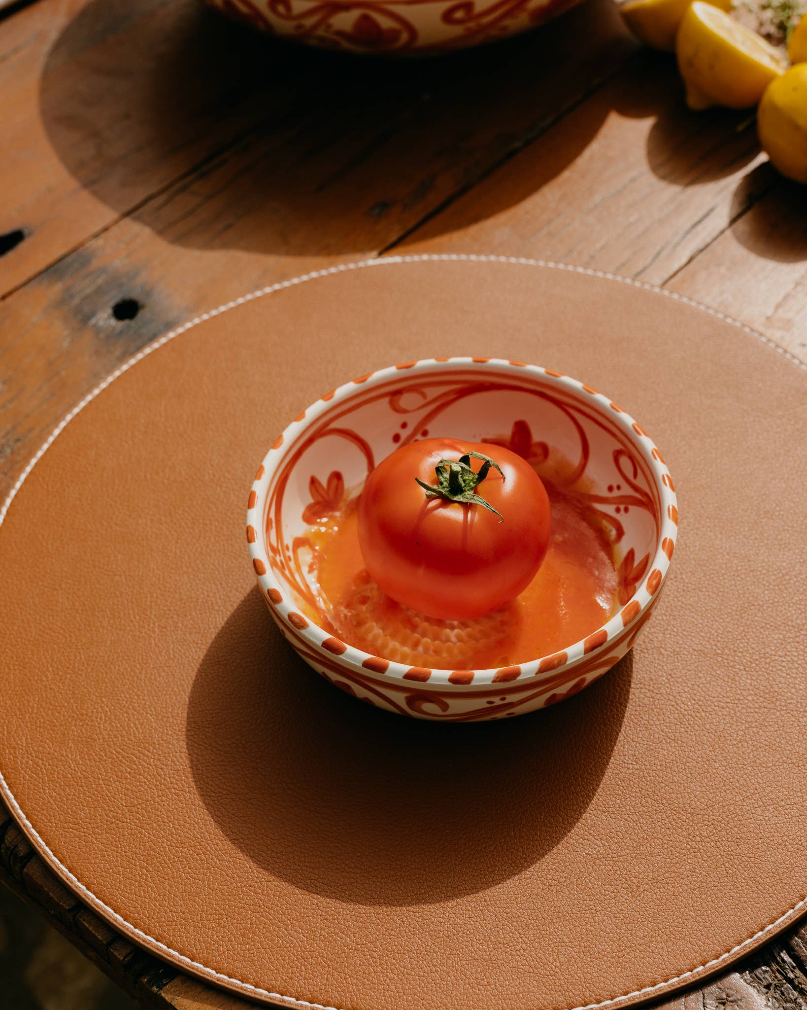 Ceramic Garlic Grater Plate - Medium Orange Azahara