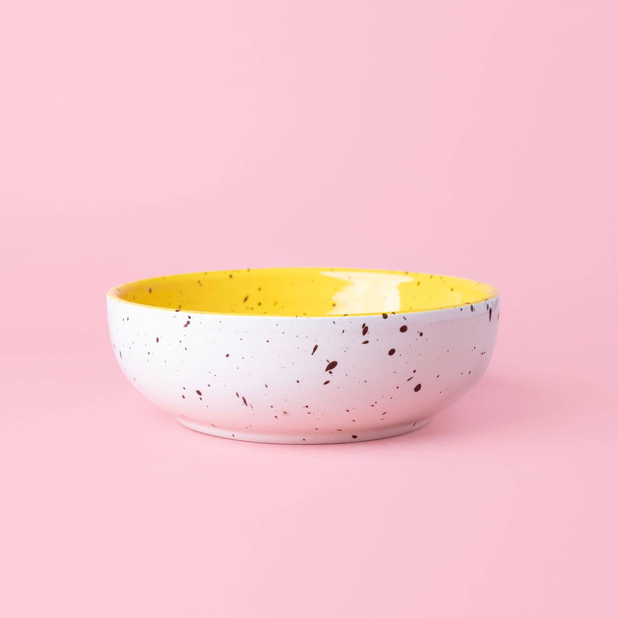Ceramic Garlic Grater Plate - Medium Yellow & White - Cinnamon