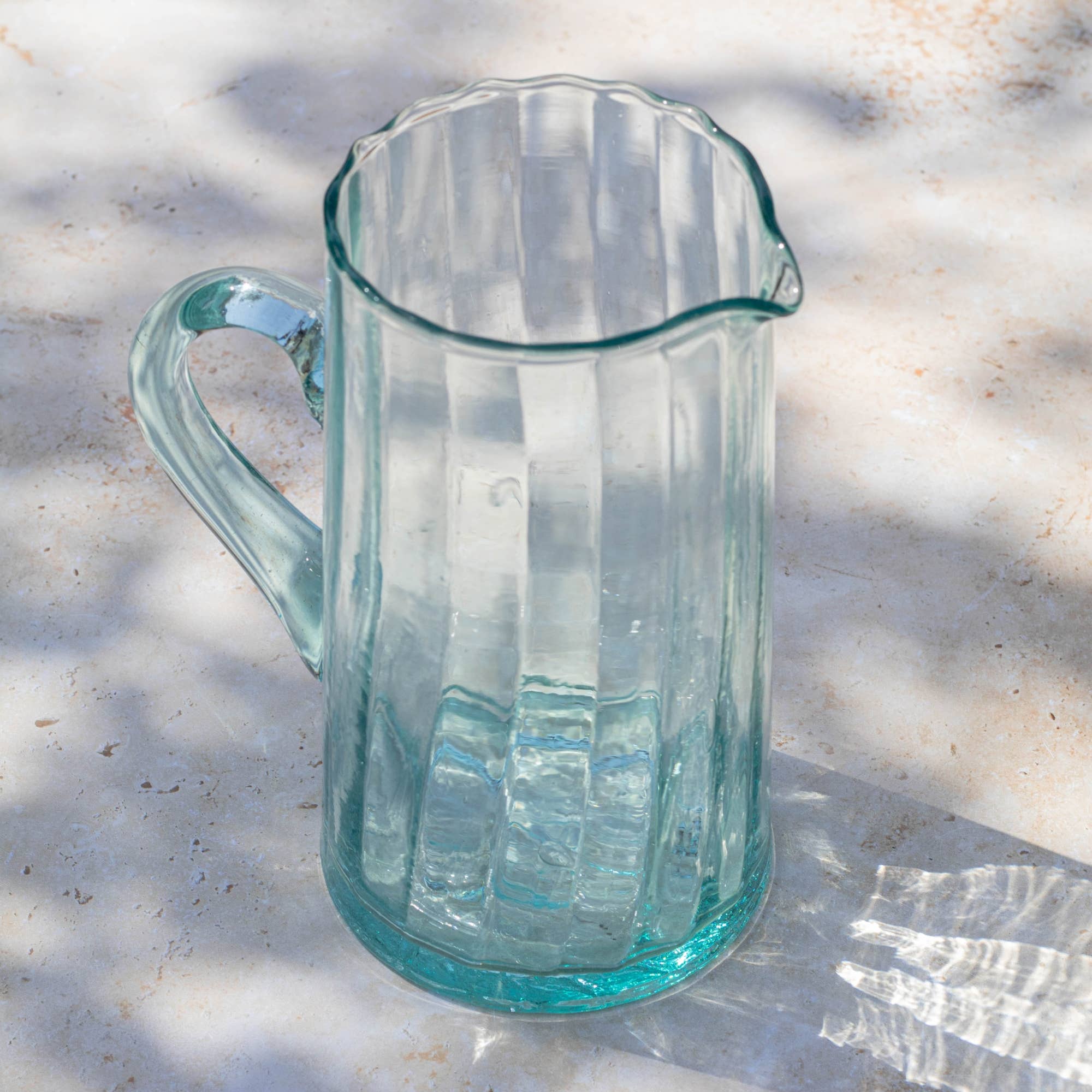Handmade Moroccan Beldi Water Jug - Clear