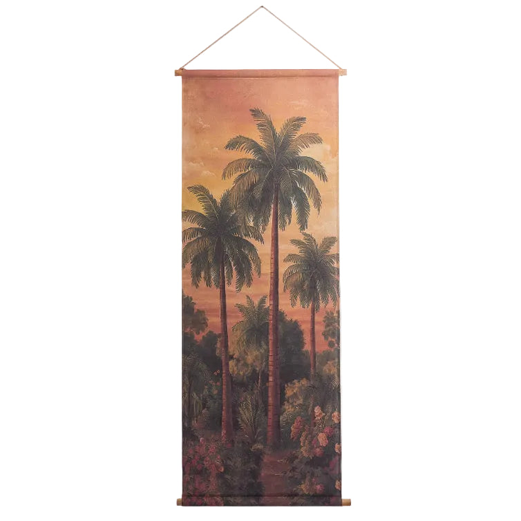 Extra Tall Palm Trees Wall Hanging Canvas Print