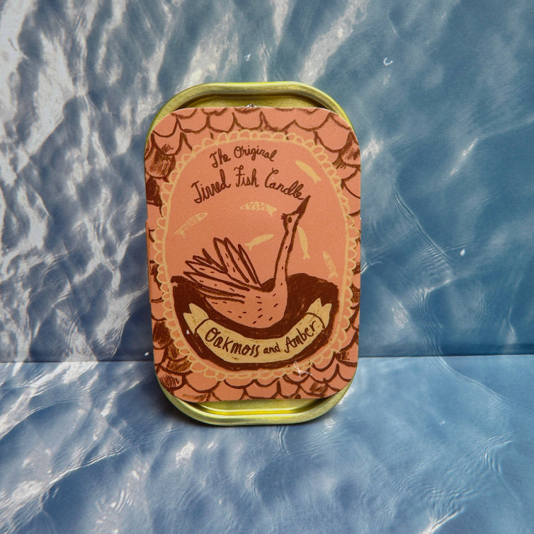 Tinned Fish Candle - Oakmoss & Amber Soy Wax
