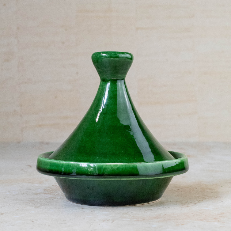 Tazekka Green Moroccan Ceramic Mini Serving Tagine