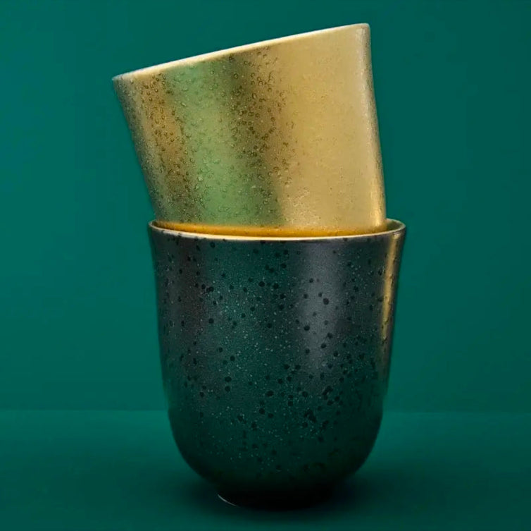 Ceylon cups black/gold 150 ml