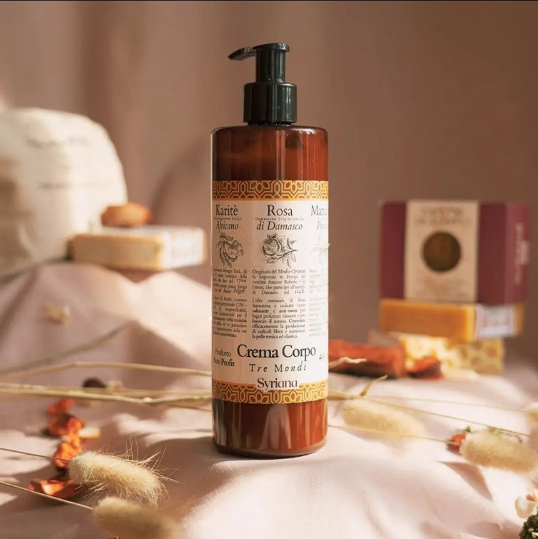 Mosaic of Oils Hand & Body Lotion –  Almond oil, Shea butter and Damask rose – 400 ml