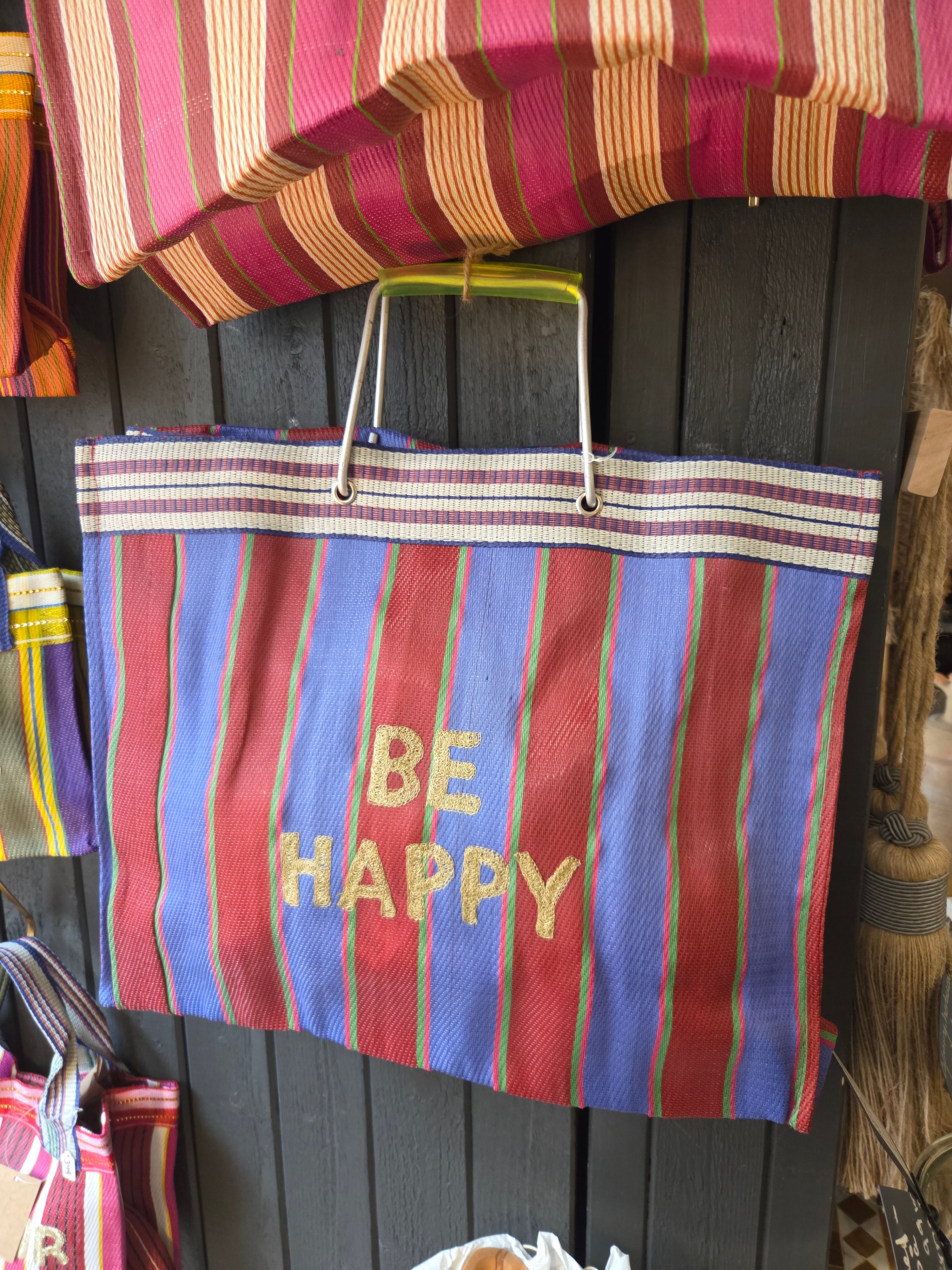 Mesh Shopper (L) - "Be Happy"